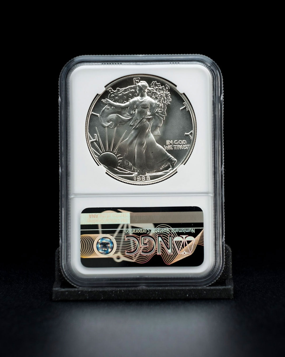 1988 S$1 Eagle | Mint Error MS69 Reverse Struck | David Motl Autographed