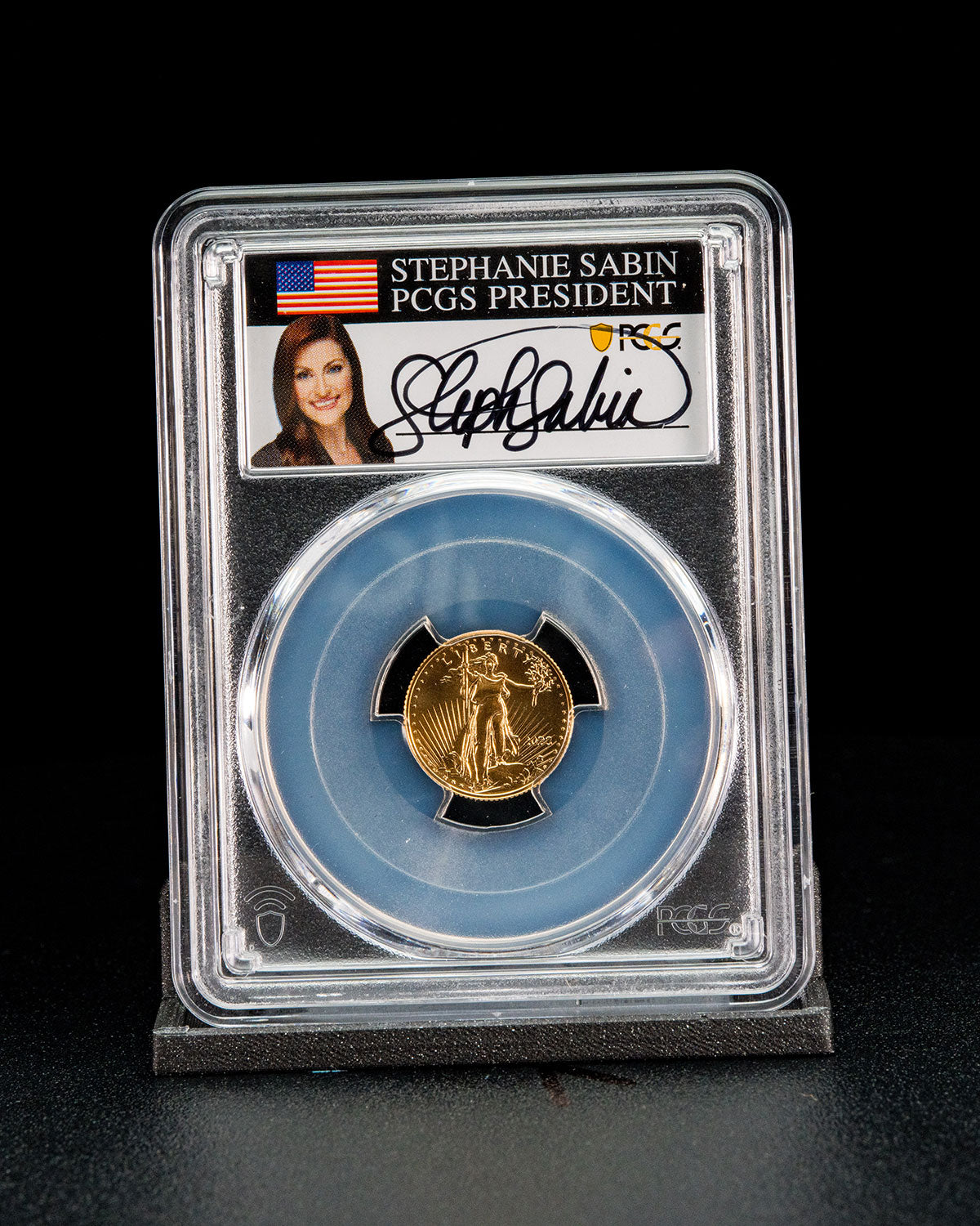 2023 4pc Gold Eagle Set | First Day of Issue MS70 PCGS | Stephanie Sabin Autographed