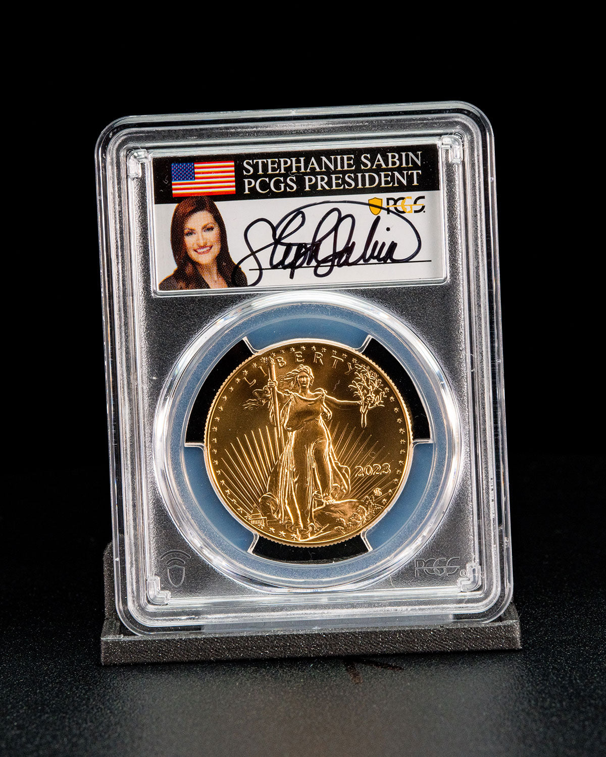 2023 4pc Gold Eagle Set | First Day of Issue MS70 PCGS | Stephanie Sabin Autographed